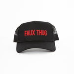 TRUCKER HAT BLACK | RED LOGO