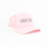 TRUCKER HAT PINK | GREY LOGO