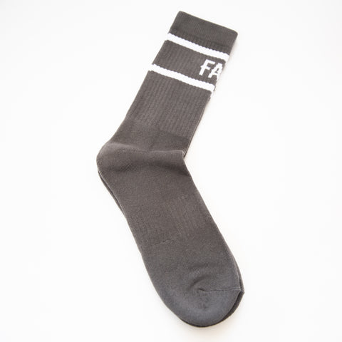 FAUX | THUG SOCK GREY (full length)