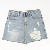 WOMEN BLUE DENIM SHORTS