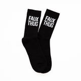 STACKED LOGO SOCK BLACK (mid length)