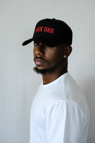TRUCKER HAT BLACK | RED LOGO