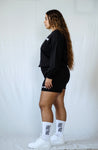 WOMENS SWEAT SHORTS BLACK