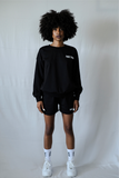 WOMENS SWEAT SHORTS BLACK